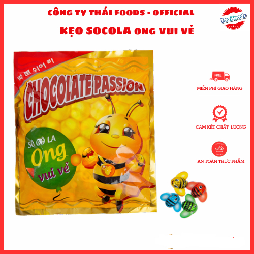 Kẹo Socola Thái Foods Ong vui vẻ túi 1kg/300gr/150gr/lọ 60 chiếc/ date mới