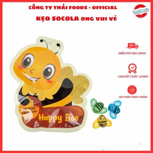 Kẹo Socola Thái Foods Ong vui vẻ túi 1kg/300gr/150gr/lọ 60 chiếc/ date mới