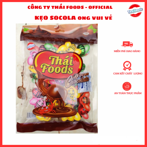 Kẹo Socola Thái Foods Ong vui vẻ túi 1kg/300gr/150gr/lọ 60 chiếc/ date mới