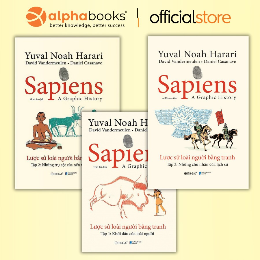 Sách - Sapiens: Lược Sử Loài Người Bằng Tranh – Bộ 3 Tập Truyện