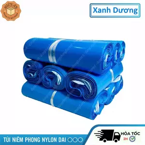 Túi gói hàng niêm phong, túi nilon PE màu Xanh Dương, lớp keo dán siêu tiện lợi, hàng có sẵn nhiều size