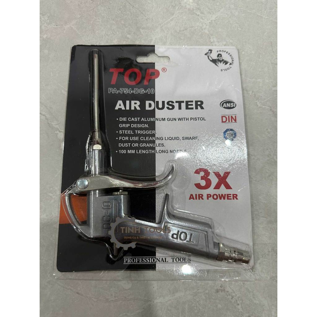Súng xịt hơi đầu dài chất lượng cao dành cho máy nén thuỷ lực - air duster - hiệu Top