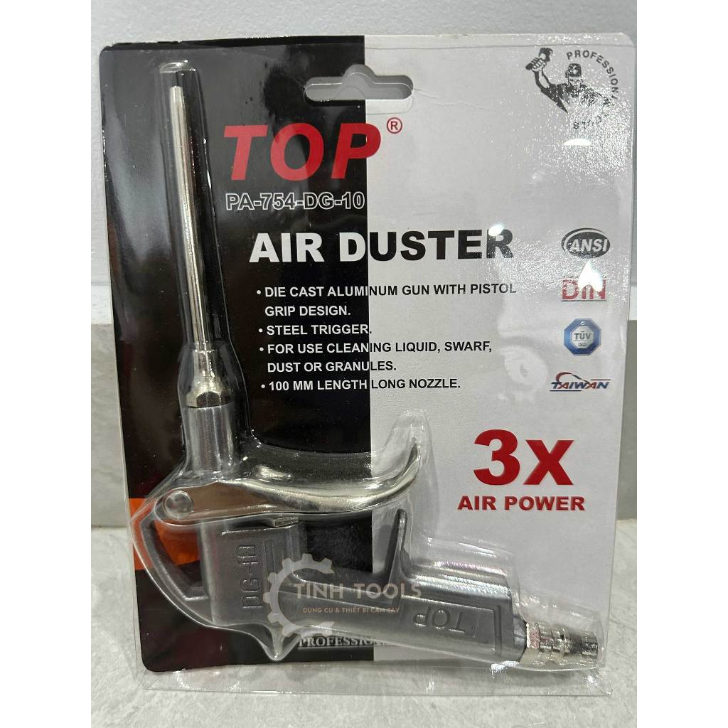 Súng xịt hơi đầu dài chất lượng cao dành cho máy nén thuỷ lực - air duster - hiệu Top