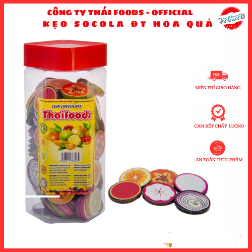 Kẹo Socola đồng tiền hình Thái Foods lọ 100c