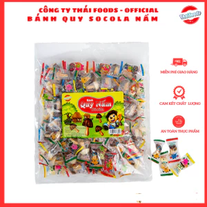 Bánh quy nấm socola Minion 2 vị/ Túi 500gr, thùng 8 túi/ sản phẩm Thái Foods