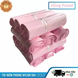Túi gói hàng niêm phong, túi Pe màu Hồng Pastel, Hồng Nude Baby lớp keo dán siêu tiện lợi, hàng có sẵn nhiều size