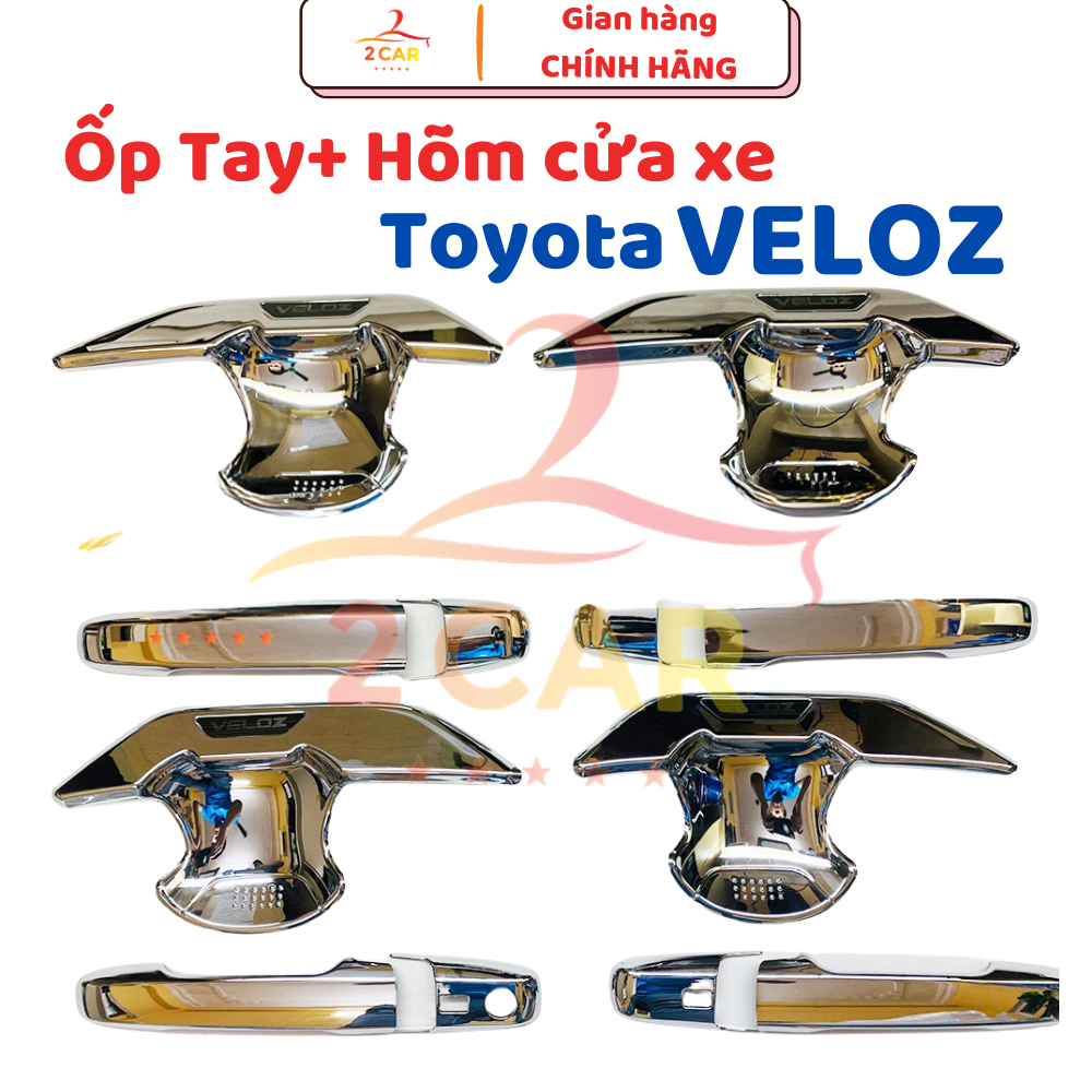 Ốp Tay nắm, Hõm Cửa Xe TOYOTA VELOZ 2022 2023 2024 2025 Mạ Crom cao cấp