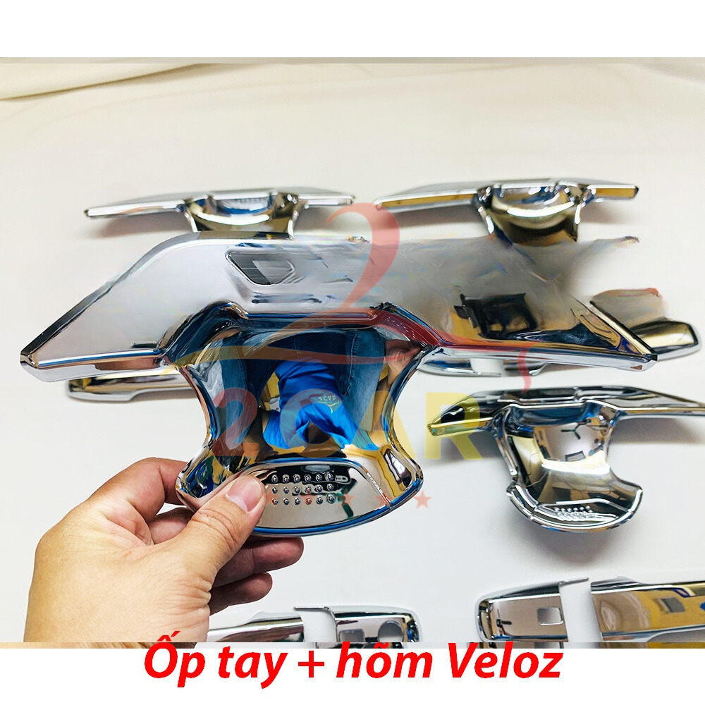 Ốp Tay nắm, Hõm Cửa Xe TOYOTA VELOZ 2022 2023 2024 2025 Mạ Crom cao cấp