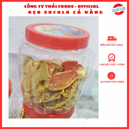 Kẹo Socola hình cá vàng/ cá chép hóa rồng / Thái Foods