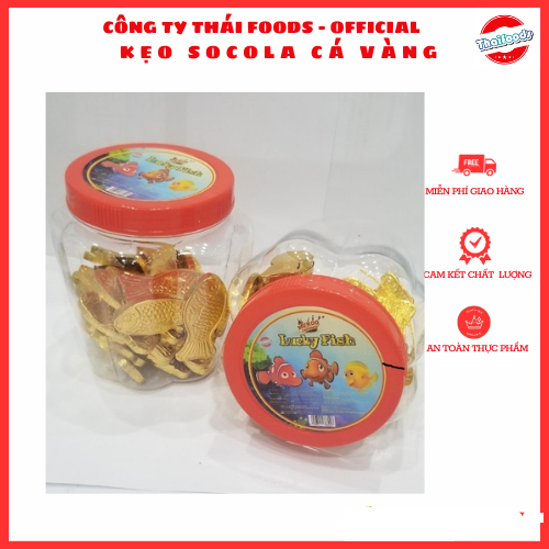 Kẹo Socola hình cá vàng/ cá chép hóa rồng / Thái Foods