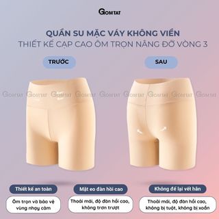 Quần mặc váy GOMTAT đúc su, quần lót mặc váy chất su mềm ôm body nâng đẩy vùng mông - GOM-8204