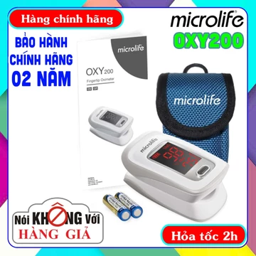 MÁY ĐO NỒNG ĐỘ OXY TRONG MÁU MICROLIFE OXY200 HÀNG CHÍNH HÃNG - BẢO HÀNH 02 NĂM