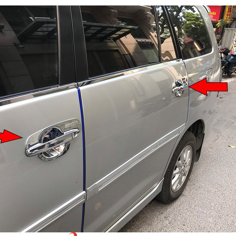Ốp tay nắm, hõm cửa xe Toyota Innova 2006 2007 2008 2009 2010 2011 2012 2013 2014 2015 MẠ CROM cao cấp