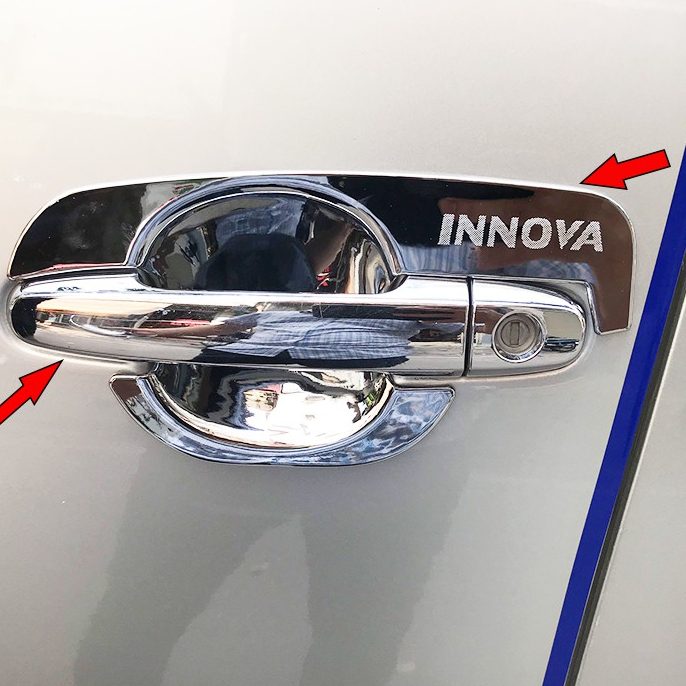 Ốp tay nắm, hõm cửa xe Toyota Innova 2006 2007 2008 2009 2010 2011 2012 2013 2014 2015 MẠ CROM cao cấp