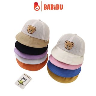 Mũ vành tai bèo phối lưới họa tiết gấu thêu cho bé từ 1 tới 5 tuổi