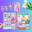 Ngôi nhà 3 cô bé đáng yêu Melody, Kuromi, Cinamoroll Đồ chơi giấy ngôi nhà búp bê của cô gái ngôi sao