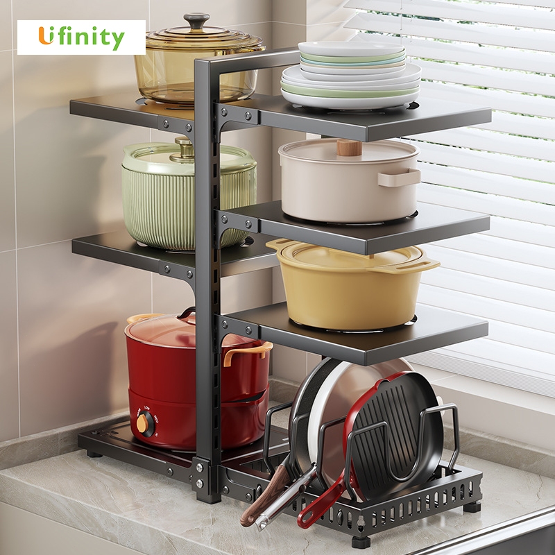 Lifinity Kệ Để Xoong Nồi 2/3/4/5 Tầng, Kệ Đa Năng Có Thể Điều Chỉnh, Dùng Để Trên Kệ Bếp