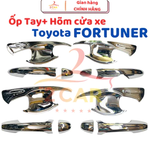 Ốp tay nắm, ốp hõm cửa xe Toyota Fortuner 2017- 2021, 2022, 2023,2024 mạ crom cao cấp