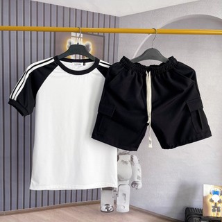 SET BỘ ÁO THUN CỔ TRÒN PHỐI 2 VIỀN BASIC PHONG CÁCH TRẺ TRUNG NĂNG ĐỘNG THỜI TRANG NỔI BẬT