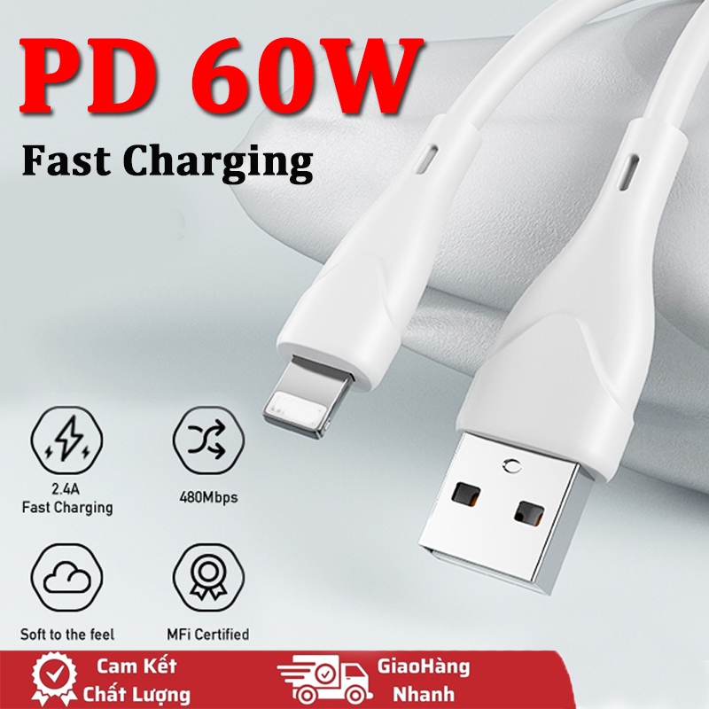 Cáp sạc và truyền dữ liệu hỗ trợ sạc nhanh 3A cho 14 13 12 mini 8 7 6 Plus 5