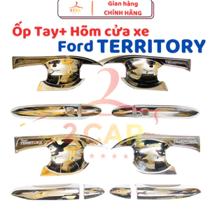 Ốp tay nắm, hõm cửa xe Ford Territory 2022 - 2026 mạ Crom cao cấp