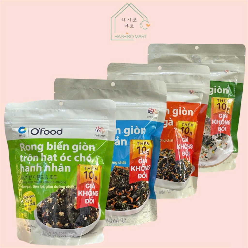 RONG BIỂN GIÒN TRỘN GIA VỊ/ RONG BIỂN VỤN TRỘN CƠM O'FOOD 40G | Shopee ...