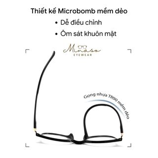 Gọng kính cận nữ nam gọng tròn dễ đeo phong cách basic, trẻ trung năng động thay được tròng cận 513A