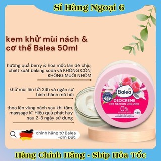 Kem khử mùi hôi nách, lăn khử mùi Balea Deocreme với baking soda, 50ml - Nội địa Đức Đủ Bill .