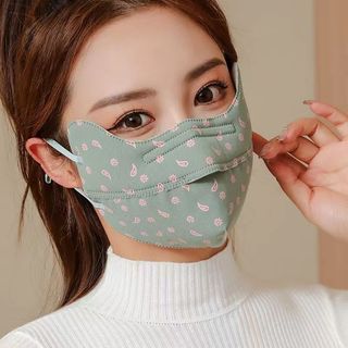 Khẩu Trang Vải Nữ Hoa Nhí Thời Trang Cao Cấp, Che Gò Má, Chống UV, Thoáng Khí, Đeo Êm Tai