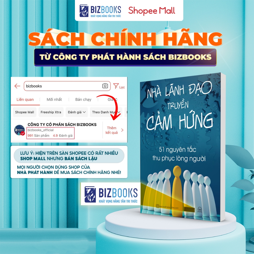 Sách Nhà Lãnh Đạo Truyền Cảm Hứng: 51 Nguyên Tắc Thu Phục Lòng Người - Bizbooks