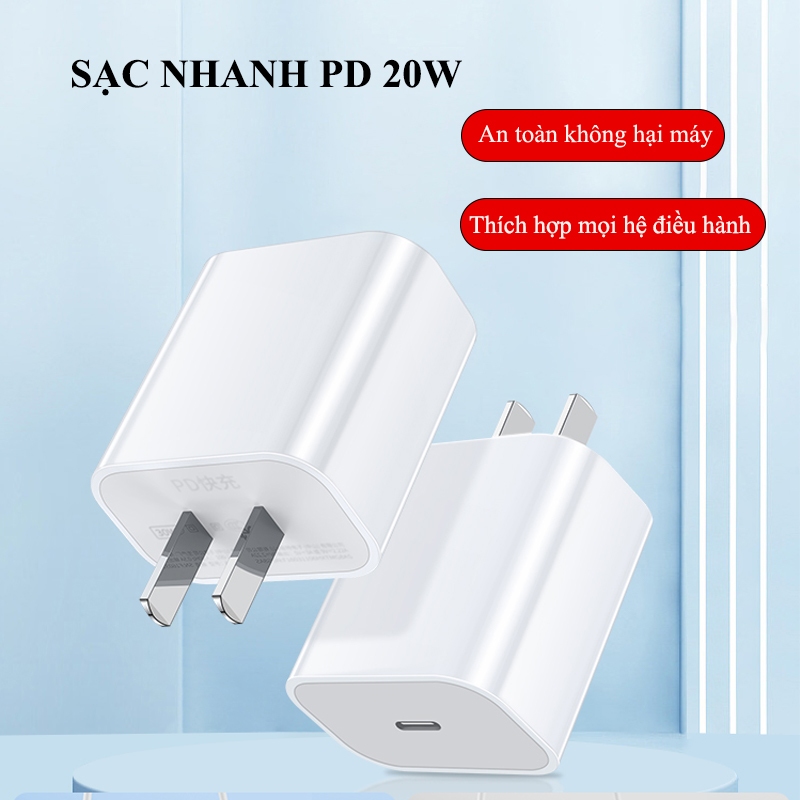 Bộ sạc nhanh PD45W Type C to LN dây 1-2 mét sử dụng an toàn ổn định Bảo hành 24 tháng