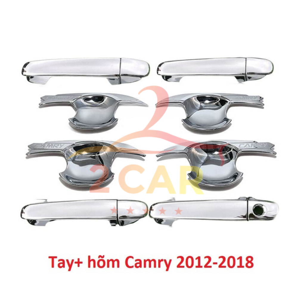 Ốp Tay nắm, Hõm Cửa Xe Camry 2013 2014 2015 2016 2017 2018 mạ crom cao cấp