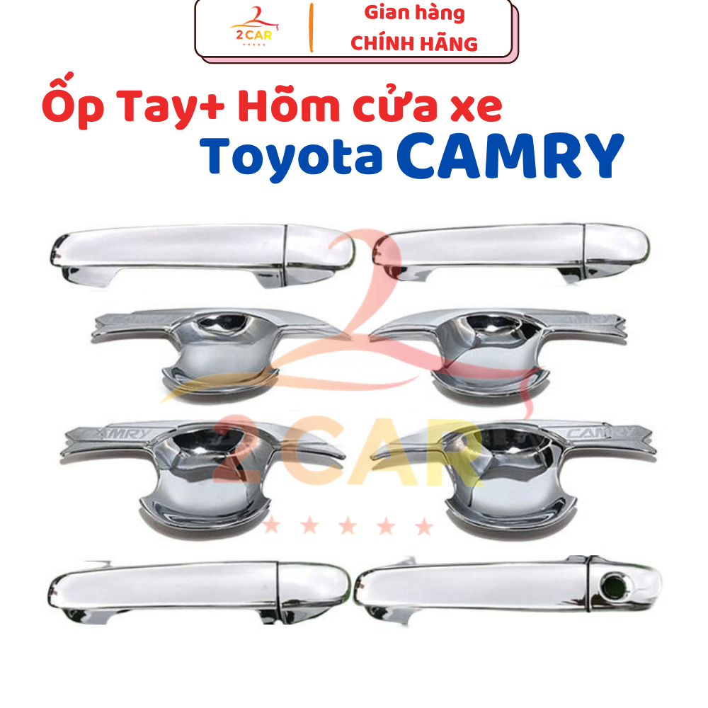Ốp Tay nắm, Hõm Cửa Xe Camry 2013 2014 2015 2016 2017 2018 mạ crom cao cấp
