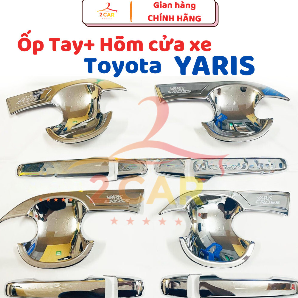 Ốp tay nắm, hõm cửa xe Toyota Yaris Cross 2023  2024 2025 2026 chất liệu nhựa ABS MẠ CROM cao cấp