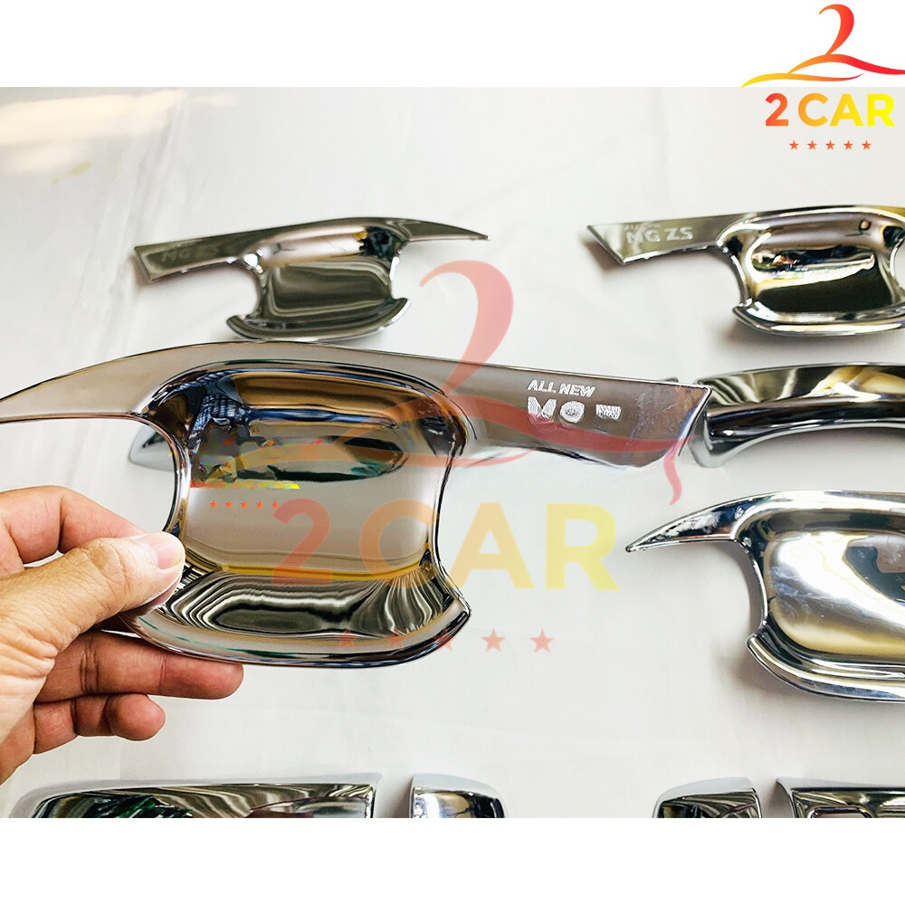 Ốp Tay Nắm, Hõm Cửa Xe MG ZS chất liệu nhựa ABS Mạ Crom Cao Cấp