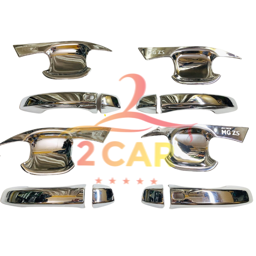 Ốp Tay Nắm, Hõm Cửa Xe MG ZS chất liệu nhựa ABS Mạ Crom Cao Cấp
