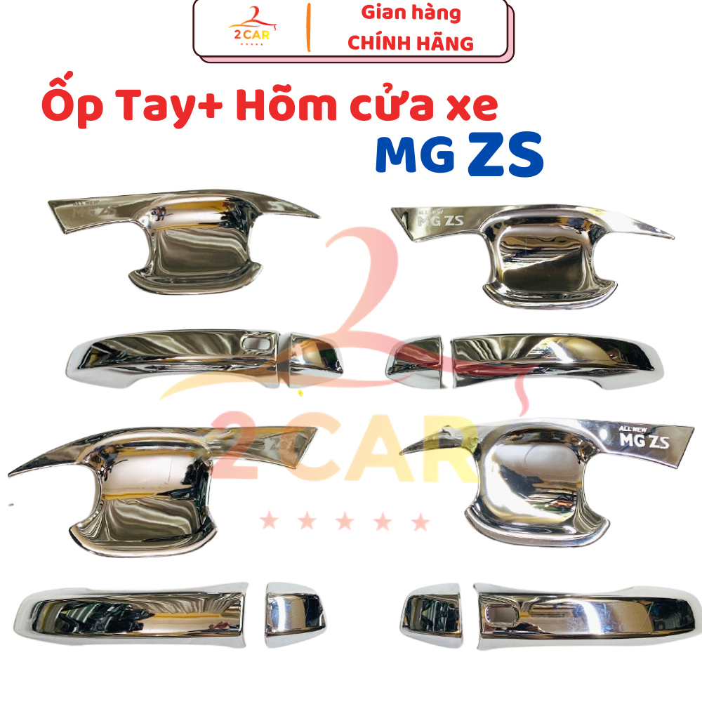 Ốp Tay Nắm, Hõm Cửa Xe MG ZS chất liệu nhựa ABS Mạ Crom Cao Cấp