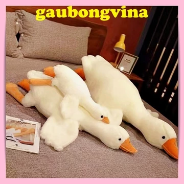 [Freeship] Gấu Bông Ngỗng Thú Nhồi Bông, Gấu Bông Con Ngỗng Nằm Sấp Cho Bé Gấu bông dễ thương