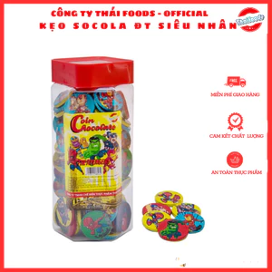 Kẹo Socola Đồng tiền hình Anh hùng siêu nhân Super Hero Thái Foods/ Kẹo trẻ con