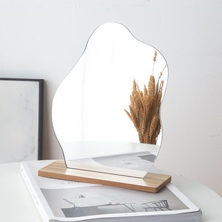 Gương Cầm Tay, Gương Để Bàn Mini, Đế Gỗ, Đóng Gói Bao Bể Vỡ, Thương Hiệu Gương Diamond Mirror