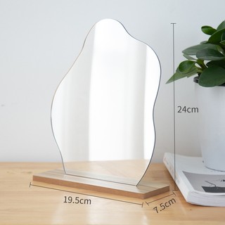 Gương Cầm Tay, Gương Để Bàn Mini, Đế Gỗ, Đóng Gói Bao Bể Vỡ, Thương Hiệu Gương Diamond Mirror