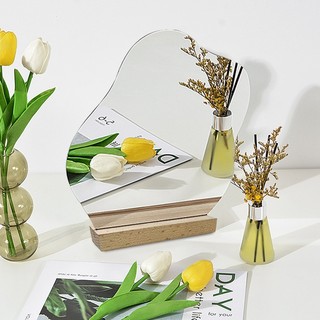 Gương Cầm Tay, Gương Để Bàn Mini, Đế Gỗ, Đóng Gói Bao Bể Vỡ, Thương Hiệu Gương Diamond Mirror