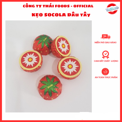 Kẹo Socola Dâu Tây Thái Foods túi 1kg/300gr/ lọ 50c