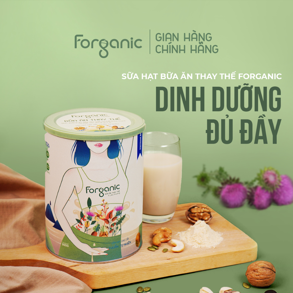 Ảnh COMBO TRẢI NGHIỆM - Sữa hạt Forganic Đa Dưỡng Chất (30gx2 gói) và Bữa Ăn Thay Thế (30x2 gói) 2