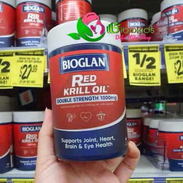 (date 2027)Dầu Nhuyễn Thể Bioglan Red Krill Oil hộp 60 viên hàng nội địa Úc