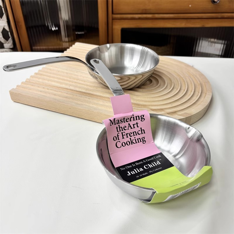 Chảo Inox Mini Chảo Julia Child Lunkai 12cm CKM01, Chảo Nhỏ Dùng Mọi Loại Bếp