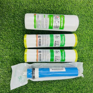 Combo 9 lõi lọc nước hydrogen máy Kangaroo KG100HA, KG100HC (123, RO 50GPD, Fir+, Orph+, Hyph+, Mineral+, Nano Carbon+ )