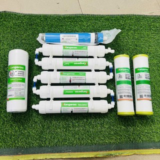 Combo 9 lõi lọc nước hydrogen máy Kangaroo KG100HA, KG100HC (123, RO 50GPD, Fir+, Orph+, Hyph+, Mineral+, Nano Carbon+ )