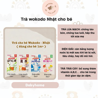 TRÀ WAKODO NHẬT BẢN CHO BÉ ĐỦ VỊ ĐIỆN GIẢI, HOA QUẢ, LÚA MẠCH