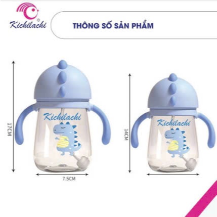 Bình nước / Bình uống nước nhựa PP chống sặc Kichilachi 220ml/ 240ml/ 300ml - hanzomart